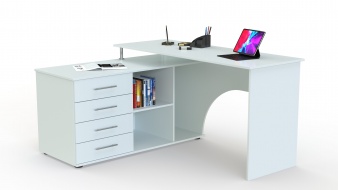Письменный угловой стол с ящиками КСТ-109Л BMS по индивидуальному размеру