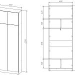 Шкаф распашной Ангард 35 (800*2200*300)