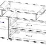 Схема сборки Тумба под ТВ Омега 12 BMS