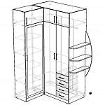 Чертеж Угловой шкаф с антресолью Антей 3 BMS
