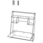 Навесной компьютерный стол  AirTable-III SW BMS