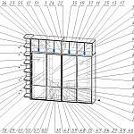 Чертеж Шкаф купе TV Техно 6 BMS