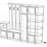 Чертеж Модульная прихожая Лаф 3 BMS