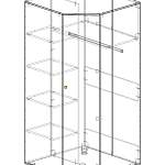 Схема сборки Шкаф угловой Роман BMS