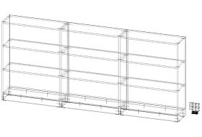 Стеллаж Барни 07 (2400*1060*280) (2400х1060х280)