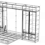 Схема сборки Шкаф-кроватью с диваном Локи BMS