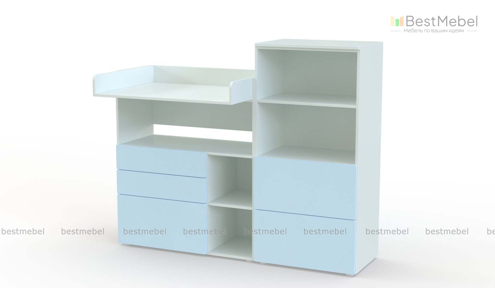 Комод пеленальный Смостад Платса Smastad Platsa 2