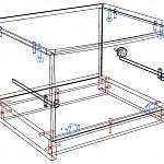 Чертеж Тумба прикроватная Визави  BMS