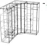 Чертеж Шкаф Черный Принц-3 угловой BMS