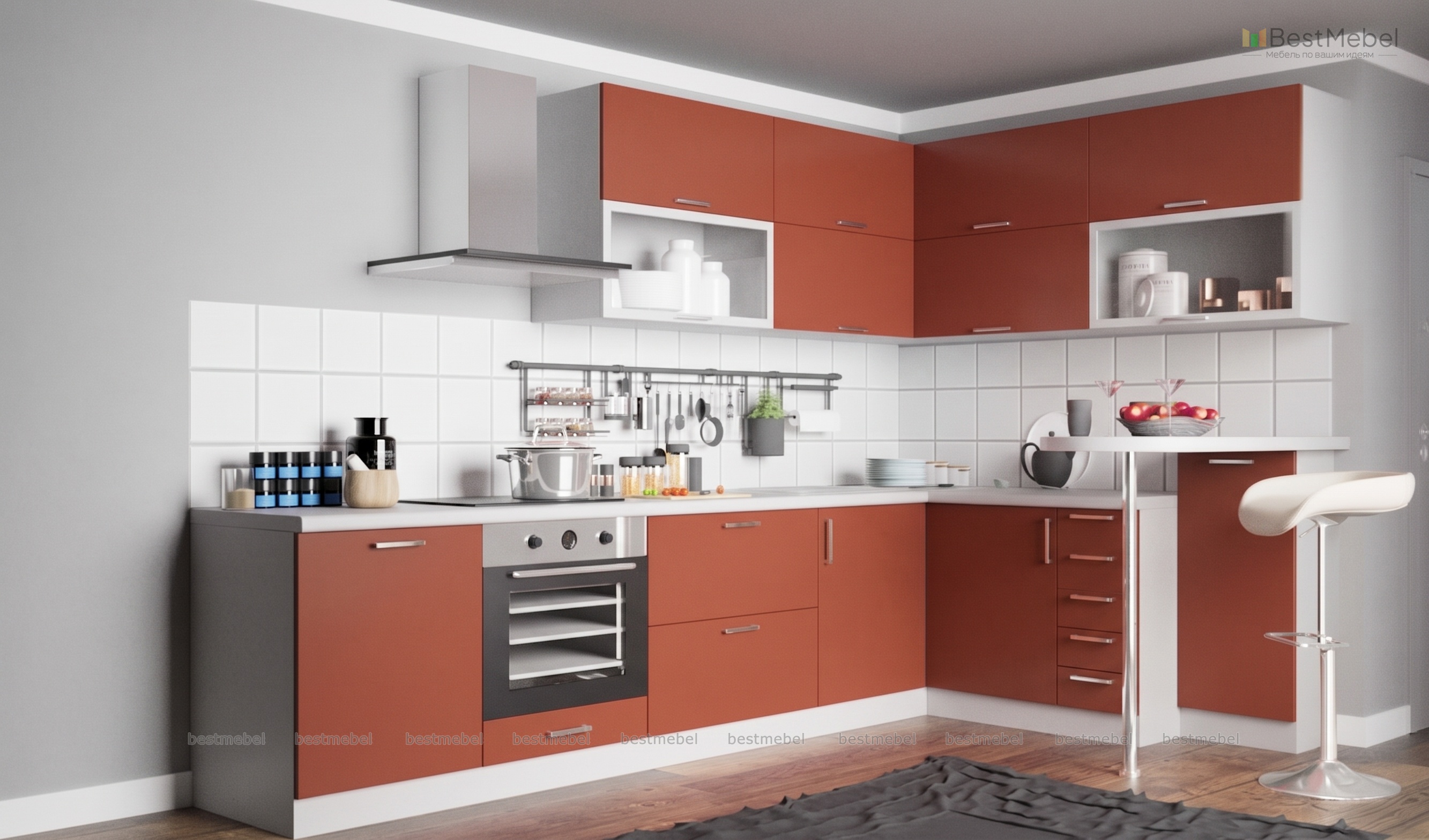 Кухня угловая Кипр 1 BMS