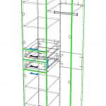 Чертеж Распашной шкаф Гамма 3 BMS