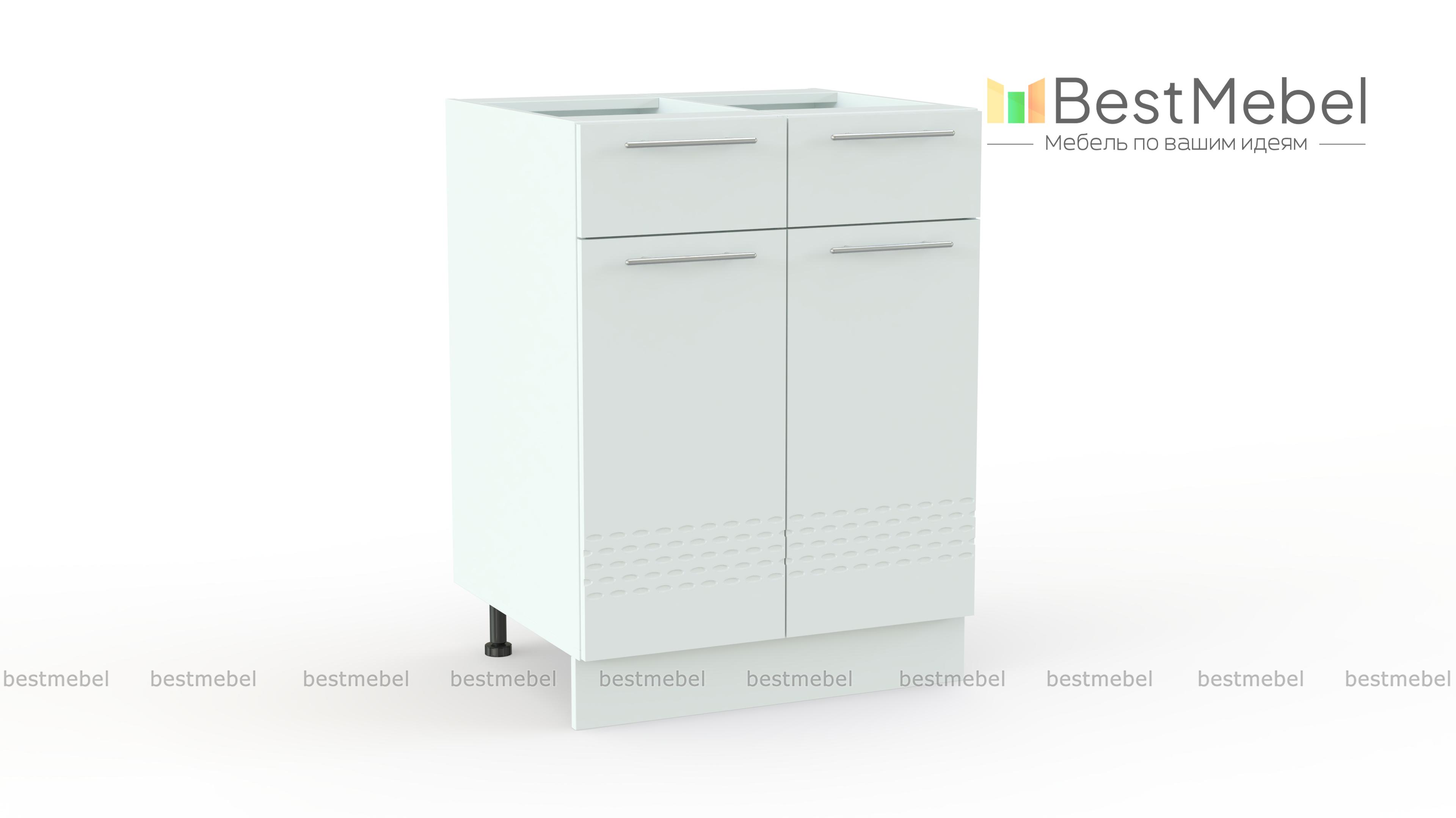 Шкаф нижний 600 2 ящика Капля BMS - Фото