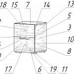 Схема сборки Прикроватная тумба Гектор BMS