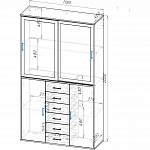 Чертеж Шкаф для документов Рей 4 BMS